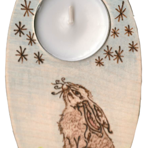 Tealight Candle Holder Moongazing Hare Oval