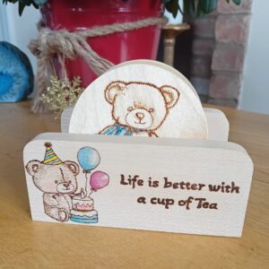 Teddybear Coasters with Holder