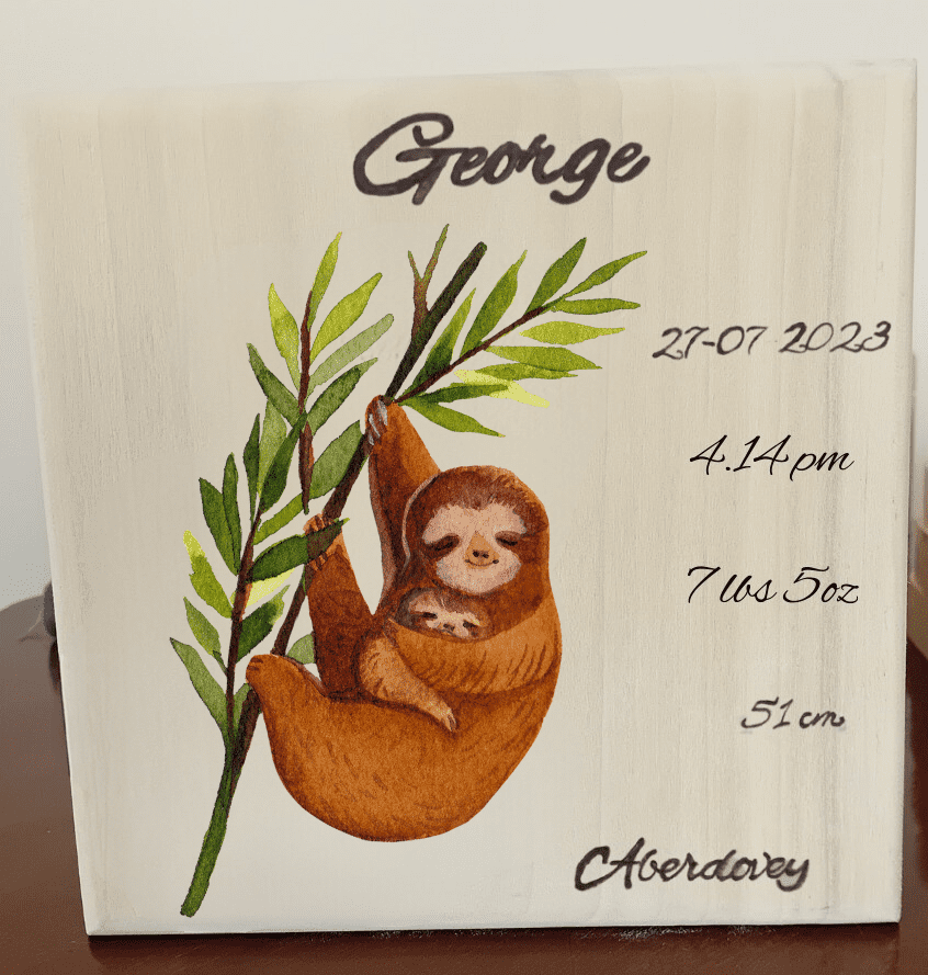 Geboorte Tegel Sloth