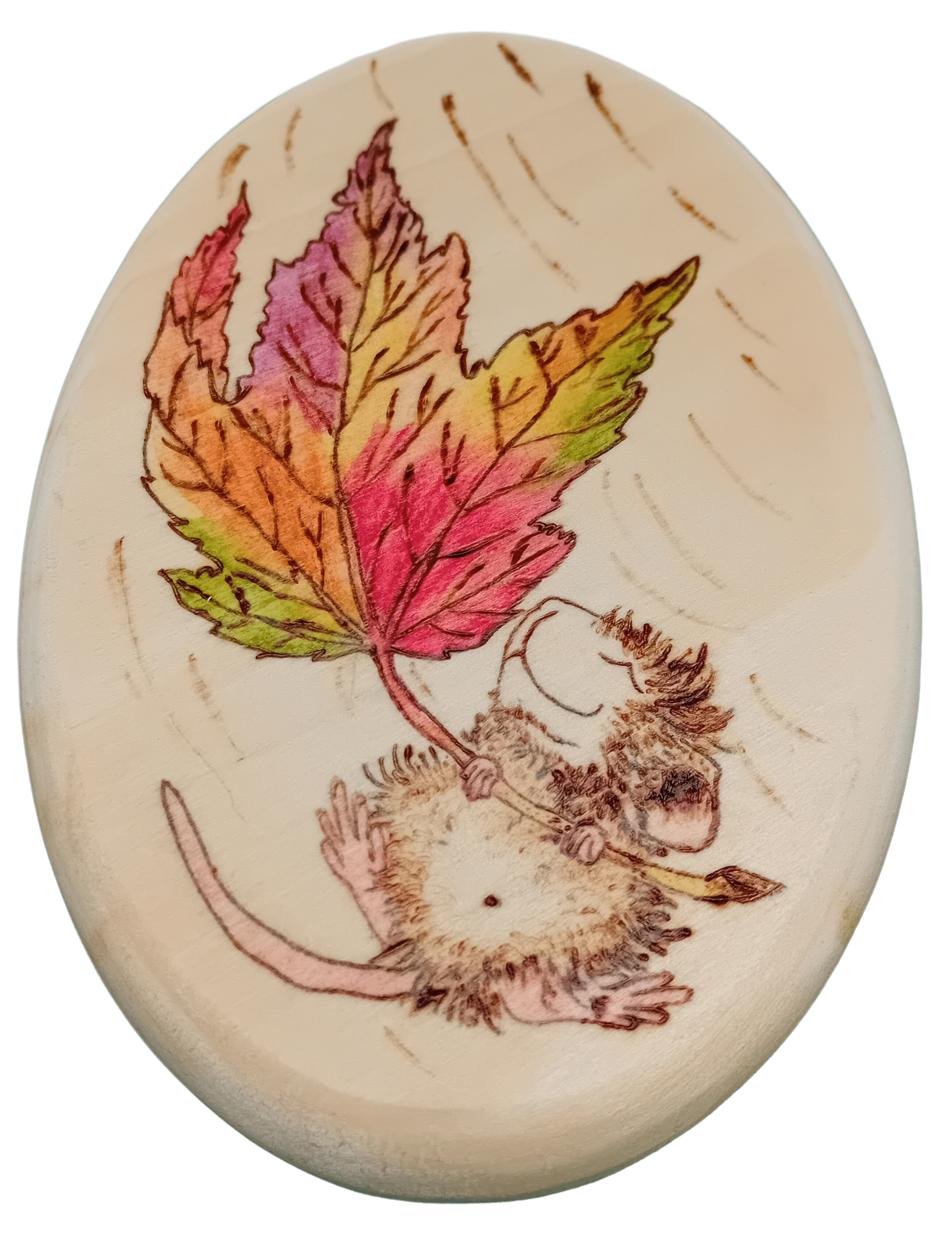 House Mouse Autumn Leave Hanging